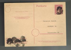 1946 Hamburg Germany Obliterated Postal Stationery PC Cover