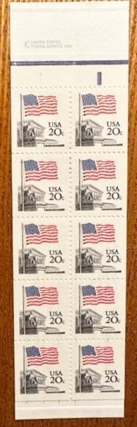 US # 1896 Flag over Supreme Court 20C Mint Booklet  10 stamps  Mint NH