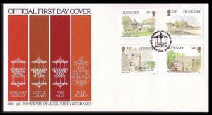 Guernsey Centenary of Guernsey Museums FDC SG#377-380