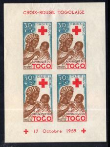 Togo B13a Red Cross Souvenir Sheet MNH VF