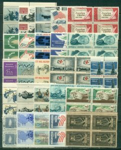 25 DIFFERENT SPECIFIC 5-CENT BLOCKS OF 4, MINT, OG, NH, GREAT PRICE! (4)