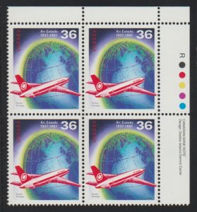 Canada 1145 Air Canada - MNH - Plate block UR