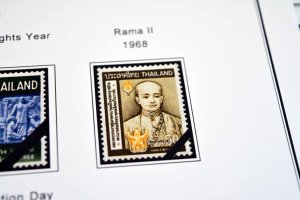 COLOR PRINTED THAILAND 1941-1970 STAMP ALBUM PAGES (29 illustrated pages)