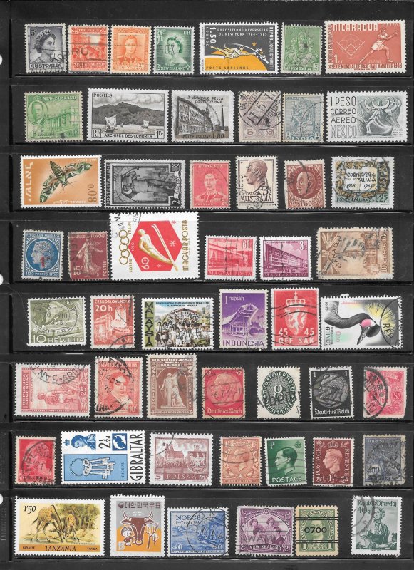 WORLDWIDE Page #742 of 50+ Stamps Mixture Lot Collection / Lot