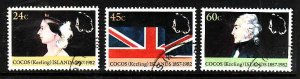 Cocos (Keeling) Is.-Sc#82-4-used set-Annexation to the British Dominions-1982-