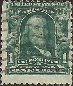 # 300 BLUE GREEN USED BEN FRANKLIN