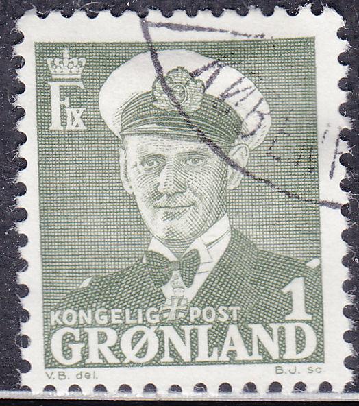 Greenland 28 USED 1950 King Frederik IX