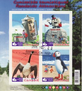 Canada 2010 Roadside Attractions Souvenir Sheet, #2397 Used