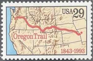 Scott #2747 1993 29¢ Oregon Trail MNH OG XF