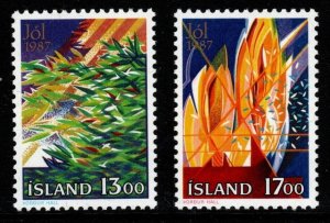 ICELAND SG707/8 1987 CHRISTMAS MNH