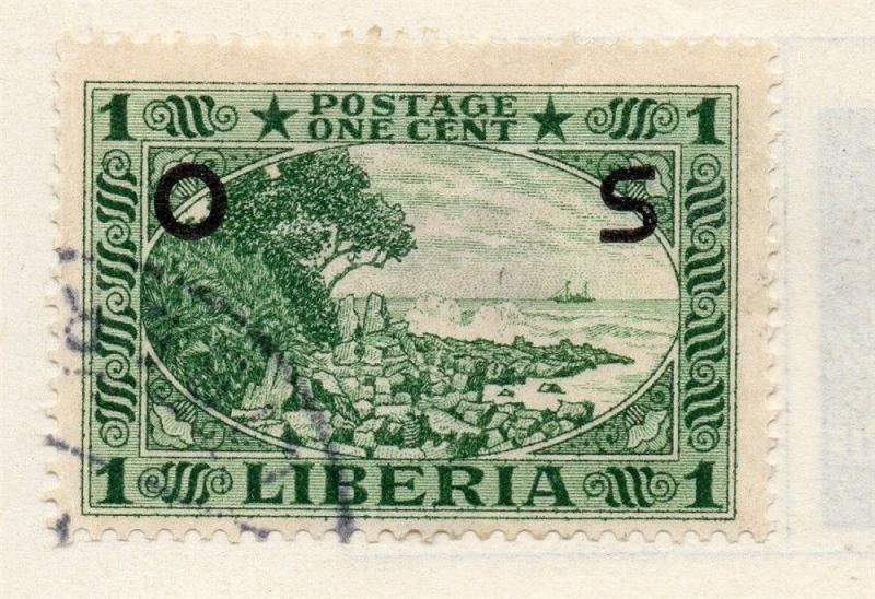 Liberia 1920s Officials Early Issue Fine Used 1c. Optd 151445