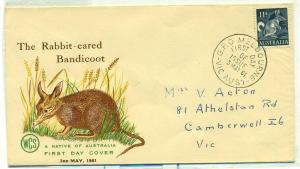 AUSTRALIA - FDC May 3, 1961 - Bandicoot!
