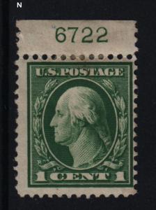 1912 Sc 405 MHR plate number single,  Hebert CV $15