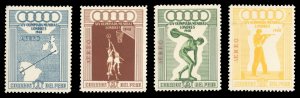 Peru #C78-81 Cat$29.75, 1948 Olympics, set of four, hinged