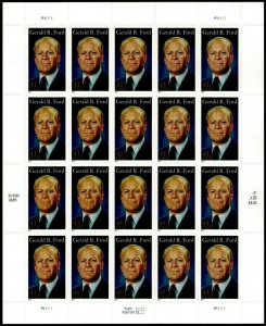 Gerald Ford President Sheet of Twenty 41 Cent Postage Stamp Scott 4199