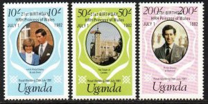 Uganda Sc #342-344 MNH