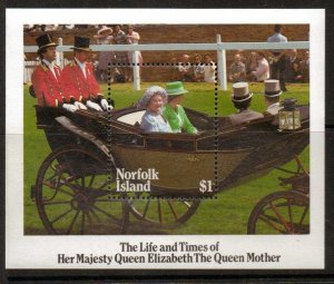 NORFOLK ISLAND SGMS368 1985 QUEEN MOTHER MNH