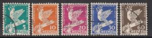 Switzerland 210-214 Used CV $8.75