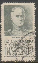 MEXICO 834, 30¢ 1847 Battles Centennial. Used. F-VF. (915)