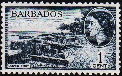 Barbados. 1953 1c S.G.289 Mounted Mint