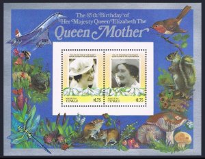 Tuvalu Nukufetau 49-50,MNH.Michel Bl.2-3. Queen Mother 85th birthday.Fauna.