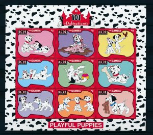 [22603] Gambia 1997 Disney Movie 101 Dalmatians playfull puppies MNH