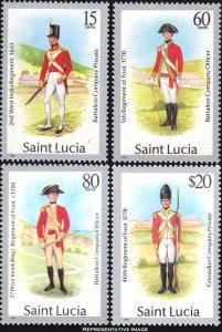 Saint Lucia Scott 876-879 Mint never hinged.