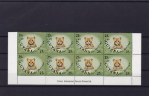guyana  all our heritage ocelot wild cat  mint never hinged stamps ref r15044