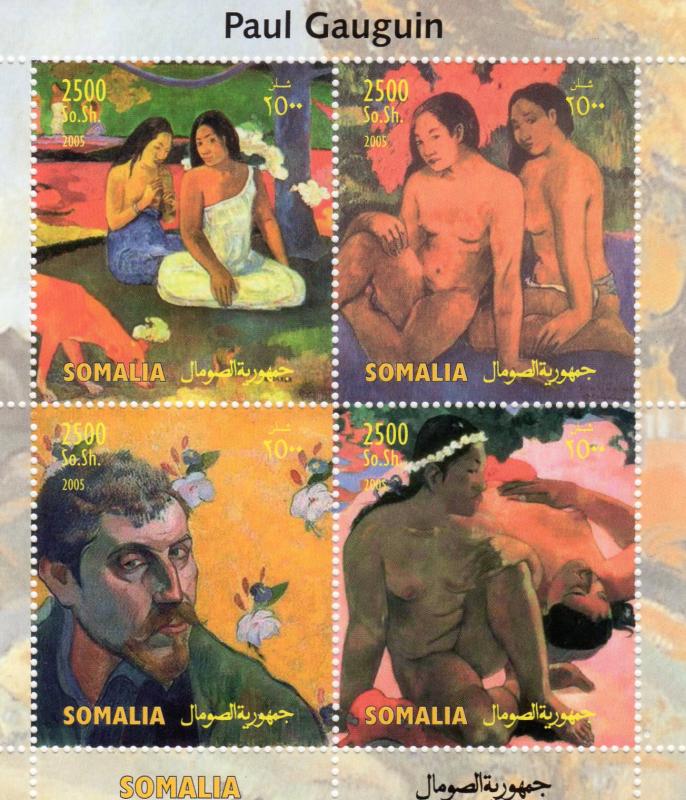 Somalia 2005 Paul Gauguin Famous Paintings Sheetlet (4) MNH VF