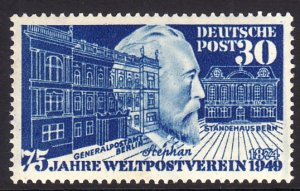 1949 Germany 75th Anniversary UPU Heinrich von Stephan 30p MNH Sc# 669 CV $52.50