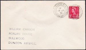 GB SCOTLAND 1971 cover EASDALE / OBAN ARGYLL cds...........................A8536