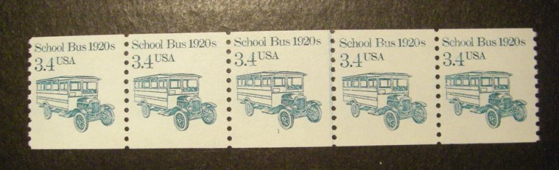 Scott 2123, 3.4 cent School Bus, PNC5 #1, MNH Transportation Beauty