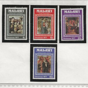 MALAWI Sc 311-14+314a NH issue of 1977 - ART - CHRISTMAS