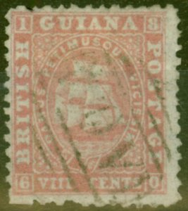 British Guiana 1863 8c Pink SG46 Thin Paper Fine Used