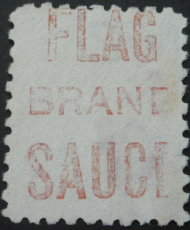 New Zealand 1893 Two Pence with Flag Brand Sauce advert in red used