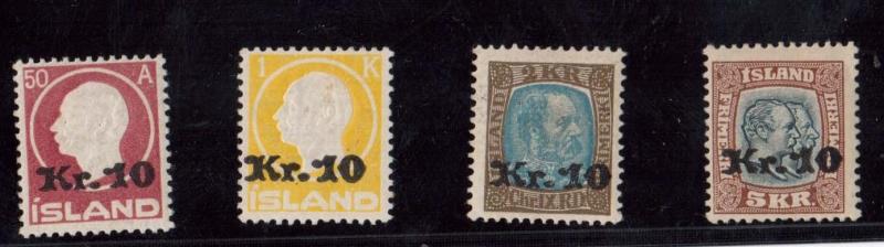 Iceland #140 - #143 VF Mint Rare Set