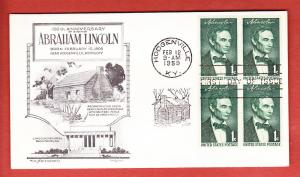 #1113 Abraham Lincoln  -  Blk 4 Aristocrat Cachet BD!