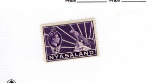 Nyasaland #60 MH - Stamp - CAT VALUE $2.00