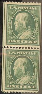 USA Scott 385 M H Pair