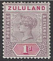 Zululand #16 Mint, Queen VictoriaI, Issued 1894