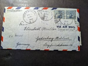 1940 USA Airmail Cover Greenville NY to Godesberg Mehlen Germany