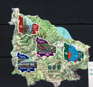 Norfolk Island Scott 184a MNH! Map UPU!