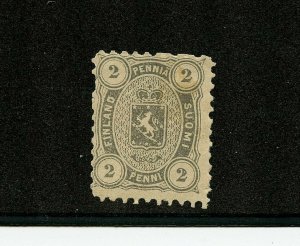 Finland #17 (FI728) Perf 11, coat of arms, 2p gray issue, M, H, FVF, CV$62.50