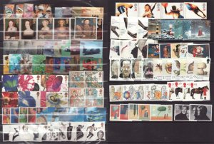 Great Britain 1996 / 2001 (111 stamps) - MNH Mini Theme Sets Cv$102.45