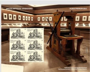 Spain 2023 MNH Stamps Mini Sheet Art Print Printing Press Engravers