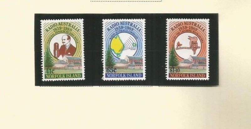 NORFOLK ISLAND 1989 SCOTT 466-8 MNH 