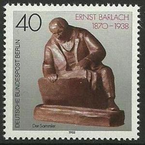 GERMANY SGB811 1988 50th DEATH ANNIVERSARY OF ERNST BARLACH (ARTIST) MNH