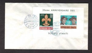 1962 Haiti Boy Scouts 22nd anniversary BP SS FDC