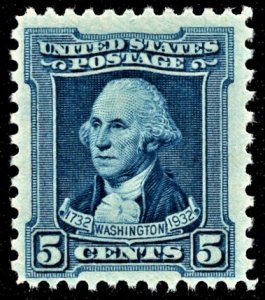 US 710 MNH VF 5 Cent Washington-Blue