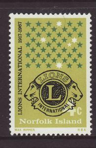 1967 Norfolk Is 4c Lions International Mint